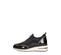 Marco Tozzi Damen Slip On Sneaker mit Reißverschluss Freizeit, Mehrfarbig (Black/Copper), 40 EU