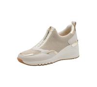MARCO TOZZI Damen Slip On Sneaker mit Wechselfußbett Keilabsatz, Beige (Cream Comb), 40 EU