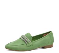 MARCO TOZZI Damen Slipper aus Leder Elegant, Grün (Apple), 39 EU