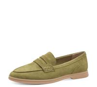 MARCO TOZZI Damen Slipper aus Leder Elegant, Grün (Basil), 37 EU
