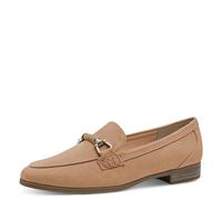 MARCO TOZZI Damen Slipper eleganter Penny Loafer mit Zierspange 2-24237-44, Größe:38 EU, Farbe:Beige