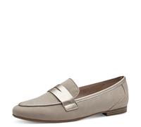 MARCO TOZZI Damen Slipper mit Blockabsatz Vegan, Beige (Dune Comb), 37 EU