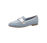 MARCO TOZZI Damen Slipper mit Blockabsatz Vegan, Blau (Polar Comb), 37 EU