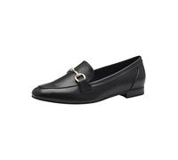 MARCO TOZZI Damen Loafer mit Absatz Elegant Vegan, Schwarz (Black Gold), 38 EU