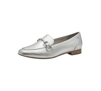 MARCO TOZZI Damen Slipper mit Blockabsatz Vegan, Silber (Silver), 39 EU