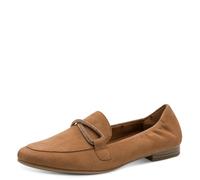 Marco Tozzi Damen Slipper weiches Feel Me Fußbett Leder weiches Innenfutter Elegante, beige (Biscuit), 39 EU