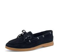 Marco Tozzi Damen Slipper weiches Feel Me Fußbett Leder weiches Innenfutter Stilvoll, blau (Navy), 38 EU