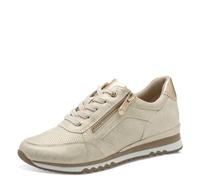 MARCO TOZZI Damen Sneaker flach mit Reißverschluss Vegan, Gold (Dune met.Comb), 38 EU