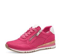 MARCO TOZZI Damen Sneaker flach mit Reißverschluss Vegan, Rosa (Pink comb), 37 EU
