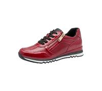 Marco Tozzi Damen Sneaker flach mit Reißverschluss Vegan, Rot (Dk.Red Pat.), 39 EU