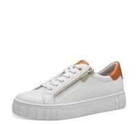 MARCO TOZZI Damen Sneaker flach mit Reißverschluss Vegan, Weiß (White Comb), 37 EU