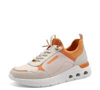 MARCO TOZZI Damen Sneaker flach mit Schnürsenkeln Chunky-Sohle, Beige (Cream Comb), 37 EU