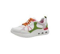 MARCO TOZZI Damen Sneaker flach mit Schnürsenkeln Chunky-Sohle, Weiß (White Comb), 37 EU