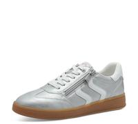 MARCO TOZZI Damen Sneaker flach mit Schnürsenkeln Freizeit, Silber (Silver Comb), 40 EU