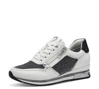 MARCO TOZZI Damen Sneaker flach mit Schnürsenkeln Freizeit, Weiß (White Comb), 41 EU