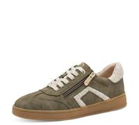 MARCO TOZZI Damen Sneaker flach mit Teddyfell Low Top, Braun (Taupe Comb), 38 EU