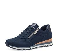 Marco Tozzi Damen-Sneaker – flach, vegan, Freizeit – Navy Comb Blau Größe 42 EU