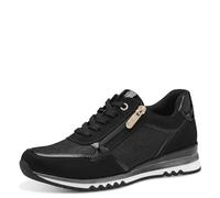 Marco Tozzi Damen Sneaker flach Vegan Freizeit, Schwarz (Black Comb), 39 EU