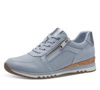 Marco Tozzi Damen Sneaker weiches Feel Me Wechselfußbett weiches Innenfutter Vegan Modern, blau (LT.Blue Comb), 39 EU