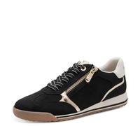 Marco Tozzi Damen Sneaker Materialmix aus Textil und Synthetik Wechselfussbett weiche Innensohle weiches Innenfutter Komfortabel