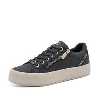 Marco Tozzi Damen Sneaker Schnürung und Reißverschluss Schlicht, blau (Navy), 38 EU