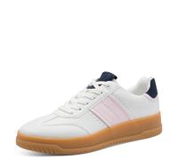 Marco Tozzi Damen Sneaker weiches Feel Me Fußbett weiches Innenfutter Modisch, weiß (White/Soft PNK), 39 EU