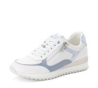 Marco Tozzi Damen Sneaker weiches Feel Me Wechselfußbett Leder Komfortabel, weiß (White/Polar), 42 EU