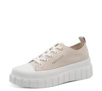 Marco Tozzi Damen Sneaker weiches Feel Me Wechselfußbett Modern, beige (BEIGE), 36 EU
