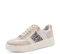 Marco Tozzi Damen Sneaker weiches Feel Me Wechselfußbett weiches Innenfutter Modern, beige (Cream Comb), 38 EU