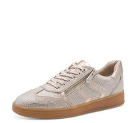 Marco Tozzi Damen Sneaker weiches Feel Me Wechselfußbett weiches Innenfutter Modern, metallic (Platinum), 39 EU