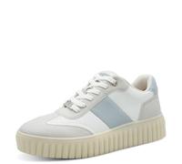 MARCO TOZZI Damen Sneaker weiches Feel Me Wechselfußbett weiches Innenfutter Modern, weiß (White/Blue), 40 EU