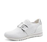 Marco Tozzi Damen Sneaker weiches Feel Me Wechselfußbett weiches Innenfutter Modern, weiß (White Comb), 41 EU