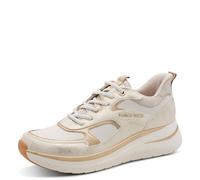 Sneaker MARCO TOZZI "Marco Tozzi Sneaker Lederimitat/Textil", Damen, Gr. 38, dune, Lederimitat, Textil, Schuhe Sneaker (38220330-38) dune