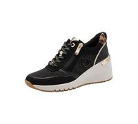MARCO TOZZI Damen Sneaker weiches Feel Me Wechselfußbett weiches Innenfutter Modisch, schwarz (Black Comb), 38 EU