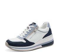 MARCO TOZZI Damen Sneaker weiches Feel Me Wechselfußbett weiches Innenfutter Stylisch, weiß (White/Navy), 39 EU