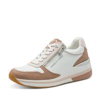 MARCO TOZZI Damen Sneaker weiches Feel Me Wechselfußbett weiches Innenfutter Stylisch, weiß (White/Nude), 38 EU