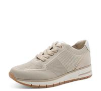 Marco Tozzi Damen Sneaker weiches Feel Me Wechselfußbett weiches Innenfutter Vegan Modern, beige (Dune Comb), 39 EU