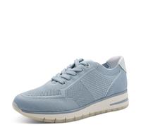 Marco Tozzi Damen Sneaker weiches Feel Me Wechselfußbett weiches Innenfutter Vegan Modern, blau (Polar Comb), 37 EU