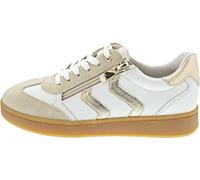 MARCO TOZZI Damen Sneaker weiches Feel Me Wechselfußbett weiches Innenfutter Vegan Modern, weiß (White/Gold), 37 EU