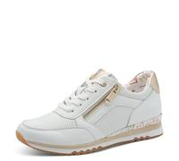 Marco Tozzi Damen Sneaker weiches Feel Me Wechselfußbett weiches Innenfutter Vegan Modisch, weiß (White/Multi), 39 EU