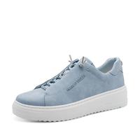 Marco Tozzi Damen Sneaker weiches Feel Me Wechselfußbett weiches Innenfutter Vegan Schnürer, blau (Polar), 37 EU