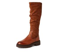 Marco Tozzi Damen Stiefel aus Leder Bequem, Braun (Cognac Comb), 39 EU