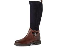 MARCO TOZZI Damen Stiefel aus Leder mit Reißverschluss, Mehrfarbig (Chestnut/Navy), 37 EU