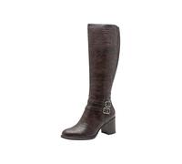 MARCO TOZZI Damen Stiefel mit Reißverschluss Blockabsatz, Braun (Cafe Structure), 37 EU