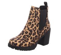 MARCO TOZZI Damen-Stiefelette Leopard-Beige-Schwarz-Braun 39