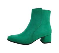 Marco Tozzi Damen Stiefelette mit Blockabsatz und Reißverschluss, grün (EMERALD GREEN), 36