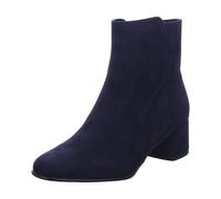 Stiefelette MARCO TOZZI, Damen, Gr. 37, blau (dunkelblau), Textil, Veloursleder, klassisch, Schuhe, Blockabsatz, Businessschuh, Ankleboots mit Ziernähen (98083659-37) dunkelblau