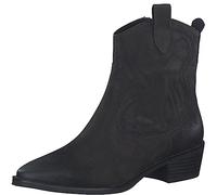 MARCO TOZZI Damen Stiefeletten mit Absatz aus Kunstleder Cowboy, Schwarz (Black), 37