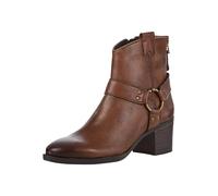 MARCO TOZZI Damen Stiefeletten mit Absatz aus Leder mit Reißverschluss, Braun (Cuoio), 39 EU