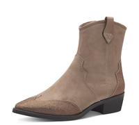 MARCO TOZZI Damen Stiefeletten mit Absatz Cowboy Spitz, Braun (Taupe), 38 EU